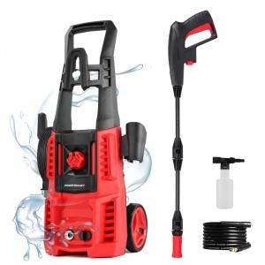 Lavadora de Alta Pressão Elétrica PowerSmart Vermelha 1850 PSI 1,0 GPM Rodas Grandes DW1018B