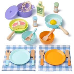 Brinquedo De Cozinha De Madeira Para Crianças 3+ – Acessórios Montessori E Utensílios Para Brincar.Busy Edition