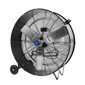 Ventilador Industrial de Tambor NORTHSKY 91 cm Preto, Alta Velocidade 15000 CFM, 2 Velocidades, Motor 240 watts, Rodas de 15 cm, 110V