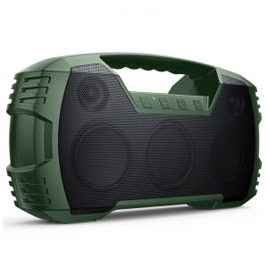 Caixa de Som Bluetooth Portatil Houl Zallee a Prova dÁgua IPX7 com 32H de Reprodução e Microfone Embutido, Verde