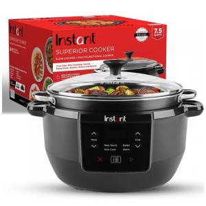 Panela Elétrica Multifuncional 4 em 1, Capacidade 7L com Tampa de Vidro e Display LED, 110V 800W, Instant Pot, Preta