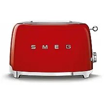 Torradeira, com 2 fatias, 850W, vermelha, 110v, SMEG TSF01RDUS, Vermelho