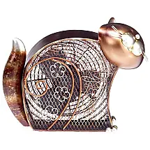 Ventilador de Mesa Retro Decorativo com 2 Velocidades, 110V, DECO BREEZE DBF0265, Marrom