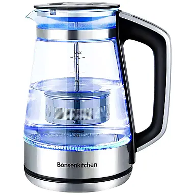 Bonsenkitchen Chaleira Elétrica 1.7L, Aço