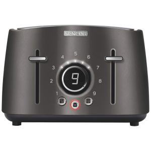 Sencor STS6078BK Torradeira de 4 Fatias com Botão Digital, 110V, Preto