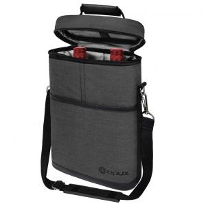 Bolsa Térmica para Vinhos OpuX 2: Portátil, à Prova de Vazamentos, Ideal para Piqueniques e Presente de Natal, 30 cm de Comprimento