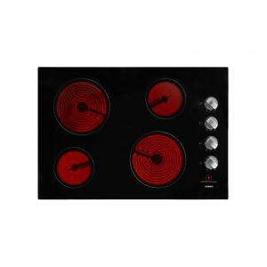 Cooktop elétrico de embutir 76cm Robam W412 vidro cerâmico preto 4 zonas radiantes 7000 W 220V