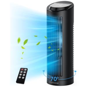 Ventilador de torre Cofeow para quarto, ventilador de resfriamento silencioso de 20 pés, ventilador de piso oscilante de 70 com controle