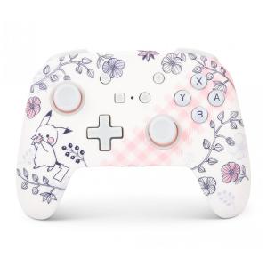 Controle sem fio PowerA Enhanced Wireless para Nintendo Switch Pikachu Garden com bateria recarregável e botões traseiros mapeáveis