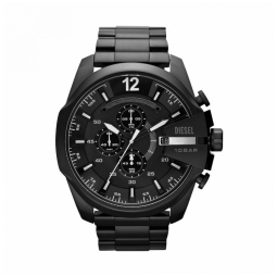 Relógio Masculino Analógico de Quartzo com Pulseira de Aço Inoxidável e Cronógrafo, Diesel DZ4283, Preto