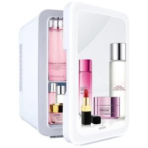 Mini Geladeira para Skincare 4 Litros com Espelho, 12V, 110V, ZLPTEAM, Branco