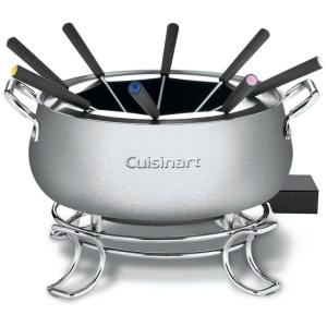 Panela de Fondue Elétrica 3L com 6 Garfos Aço Inoxidável, 1000W, 110v, CUISINART non 26268, Prateado