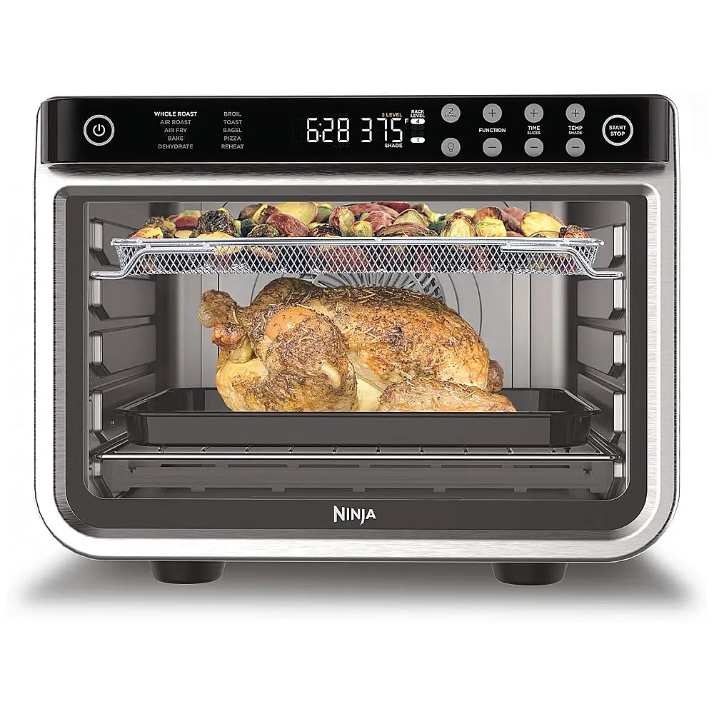 Fritadeira Elétrica Air Fry 10 em 1 Sem Óleo 5L 1800W, 110v, NINJA DT201, Prateado
