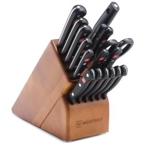 Conjunto de Facas Gourmet Modelo 1, 18 Peças, Aço Inoxidável, e Cereja, WSTHOF 9718 2, Preto