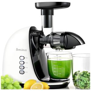 Centrifuga de Frutas com 2 Velocidades, Motor Silencioso e Função Reversa, 110V 150W, BRECIOUS, Branca