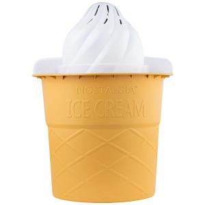 Sorveteira Elétrica com Capacidade de 4L e Livro de Receitas, Branca, 110v, NOSTALGIA , Branco