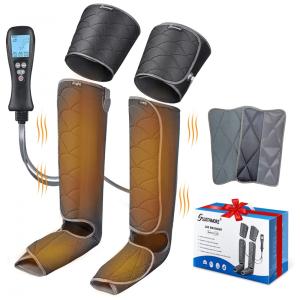 Massageador Elétrico de Compressão para Coxa, Pernas e Pés 4 Modos e 4 Intensidades, Bivolt, SLOTHMORE HY 1130, Preto