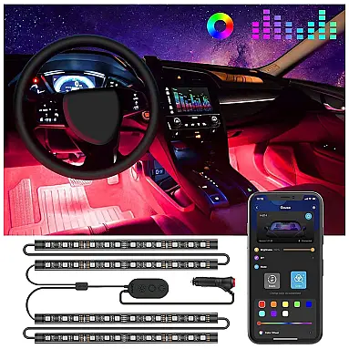 Fitas LED Coloridas Automotiva com