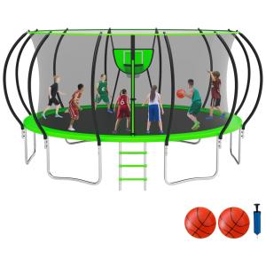 680,27 Quilos ao ar livre Tranpoline para crianças e adultos. Transpolines com rede. Escada. Fácil de montar o quintal