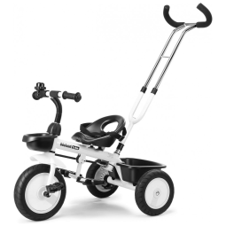 Triciclo Infantil para Passeio com Assento Ajustável 3 Estágios, Idade Recomendada 1 a 5 Anos, WELSPO, Branco