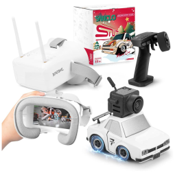 Mini Carrinho de Controle Remoto com Câmera HD e Óculoa FPV para Adultos, SNICLO DIATONE, Branco