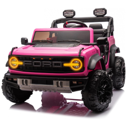 Carrinho Elétrico Licenciado Infantil 2 Lugares 24V, Ford Bronco Raptor 4x4, 2 Motores 90W, Bluetooth, Suspensão 4 Rodas, Controle Remoto