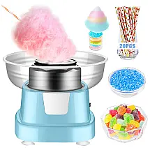 Máquina de Algodão Doce Elétrica, 110V 400W, OuYte, Azul