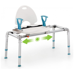 Cadeira de Banho Móvel para Idosos e Adultos, até 200 Quilos, Branca, OASISSPACE, Branco