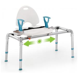 Cadeira de Banho Móvel para Idosos e Adultos, até 200 Quilos, Branca, OASISSPACE, Branco