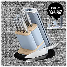NeverDull Pro 10-Piece Premium Kitchen Knife Set Steak Knives in Iceland Blue