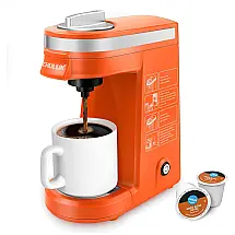 Cafeteira Elétrica Expresso Manual 350mL, 800W, 110v, CHULUX QF CM811, Laranja