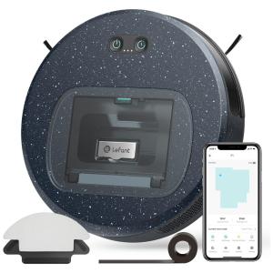 Aspirador de Pó Robô Inteligente e Automático 200M de Ação 600 mL de Capacidade, 110v, LEFANT Robotic Vacuums F1, Preto