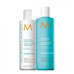 Kit Shampoo e Condicionador Hidratante, 250 mL Cada, MOROCCANOIL, Azul