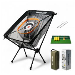 Kit de Treino de Golfe para Quintal com Rede, Tapete e Bolas - Alvo para Chip - Presente Divertido para Prática de Golfe em Casa,SENSECLUB.