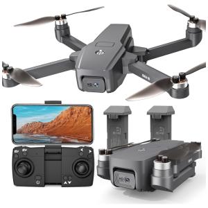 Drone com Motor Sem Escova 16P, Câmera 1080p para Adultos, 5G Wifi, Lente Ajustável, Decolagem e Aterrissagem com Um Toque, TTROARDS, Cinza