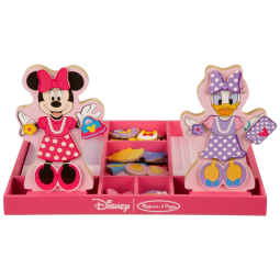 Minnie Mouse e Margarida Magnéticas em Madeira para Vestir com 40 Peças para Crianças Acima de 3 Anos, Melissa & Doug