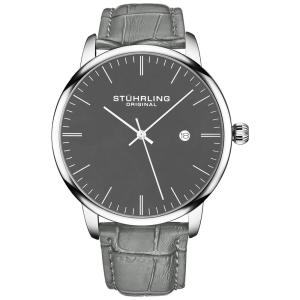 Relogio Stuhrling Homem, Masc. Couro Casual Design Dial Data Classico Fashion