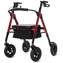 Andador para Adultos e Idosos de até 226 kg Encosto Acolchoado, ELENKER, Vermelho