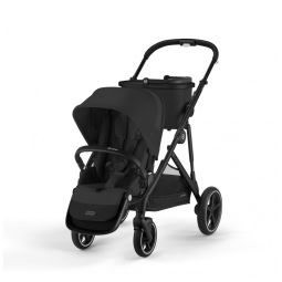 Carrinho de Bebê Duplo Modular com Mais de 20 Configurações e Inclui Cesto de Compras Removível, Cybex Gazelle S, Preto
