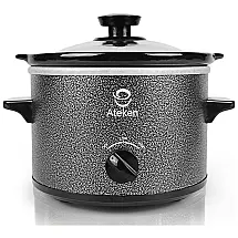 Panela Elétrica Multifuncional 1.5L, Aço Inoxidável com Controle de Temperatura, 110W, 110v, ATEKEN LY 1500 NR, Preto