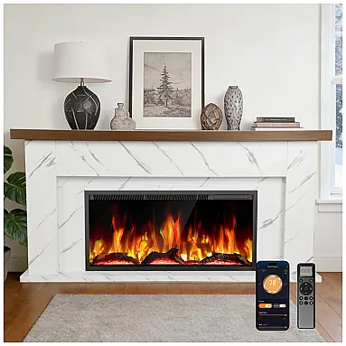 Lareira Elétrica R.W.FLAME 160x77cm 1500W