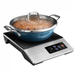Cooktop de Indução Portátil com Controle Digital e Temporizador 1800W, 110v, CHANGBERT FC1S13, Prateado