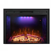 Lareira Elétrica de Embutir A69x91L, com Controle Remoto Chamas Ajustáveis e Luz de LED, 1500W, 110v, BENROCKS, Preto