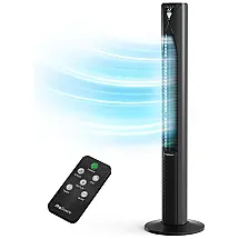 Ventilador de Torre com 3 Velocidades e 4 Modos, 45W, 110v, PRO BREEZE, Preto
