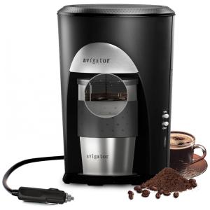 Máquina de Café Portátil 295 mL com Desligamento Automático 12V Avigator Preto