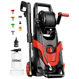 Lavadora de Alta Pressão Elétrica Lanchez Vermelha 4800 PSI 3,2 GPM com Reservatório de Sabão LZ-KLC-T3