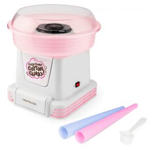 Retrô Máquina de Algodão Doce Elétrica Profissional com 2 Cones reutilizáveis e 1 Colher, 110v, NOSTALGIA PCM805, Branco