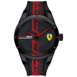 Relógio de Pulso Casual RedRev Quartzo Pulseira de Plástico e Silicone Analógico, FERRARI 0830614, Preto