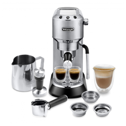 Máquina de Café Expresso, 1 Litro, em Metal, 110V 1300W, De Longhi Dedica Arte EC885M