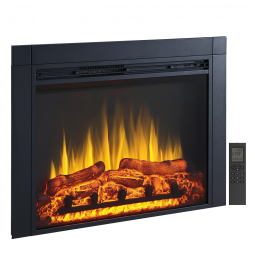 Lareira Elétrica de Embutir A66x91L com Controle Remoto e Crepitação de Som, 110V 1500W, LegendFlame, Preta